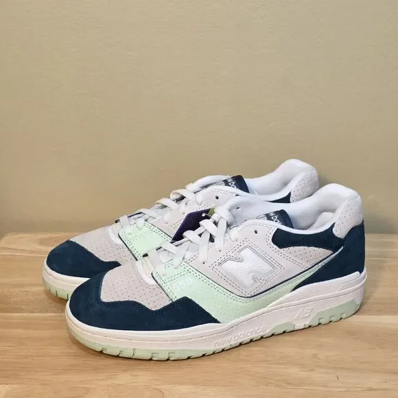 New Balance 550 Clay Ash Melon Water Green Gray Shoes BB550FLV Men's Size 9